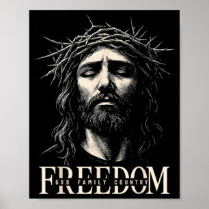 Póster Hugvyn Libertad Jesús Cristiano Rostro Corona Dios