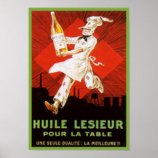 Póster Huile Lesieur Vintage Ad