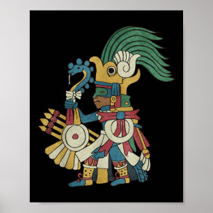 Póster Huitzilopochtli Azteca Dios Azteca Mitología Mayan