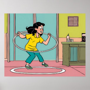 Póster Hula Hoop - Juguetes de niños