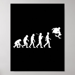 Póster Humanidad del monopatín evolucionó para saltar alt