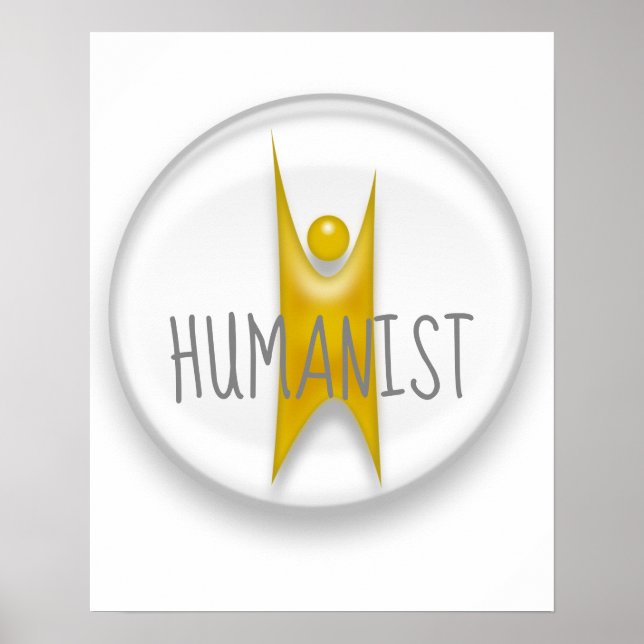 Póster Humanista Feliz Humano (Frente)