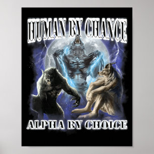 Póster Humano por casualidad Alfa por elección Genial Div