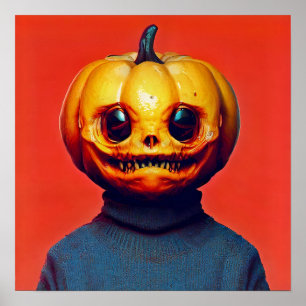 Póster Humanoide Jack-O'-Lantern