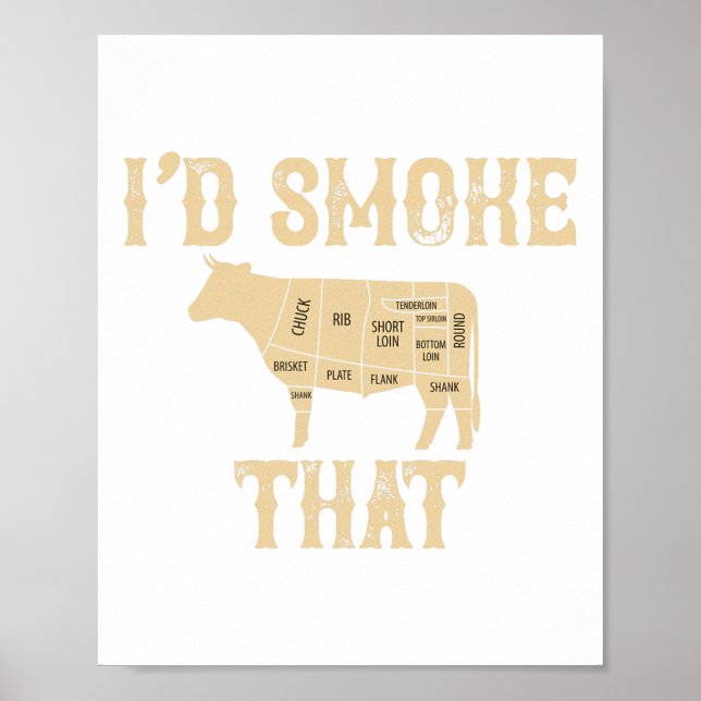 Póster Humaría ese regalo de parrillada de vaca (Frente)