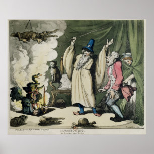 Póster Humbugging o criar al diablo, 1800