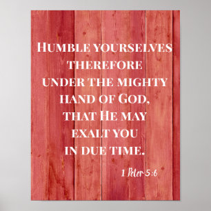 Póster Humilde usted bajo el Poster de Dios