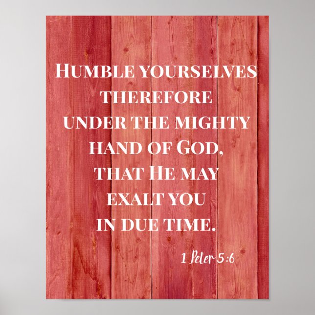 Póster Humilde usted bajo el Poster de Dios (Frente)