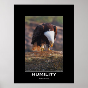Póster HUMILIDAD Poster Motivador del águila calva