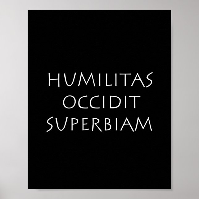 Póster Humilitas occidit superbiam (Frente)