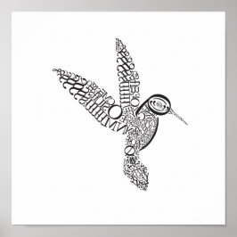 Póster Hummingbird en Baskerville
