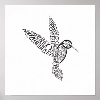 Póster Hummingbird en Baskerville