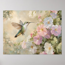 Póster Hummingbird Garden