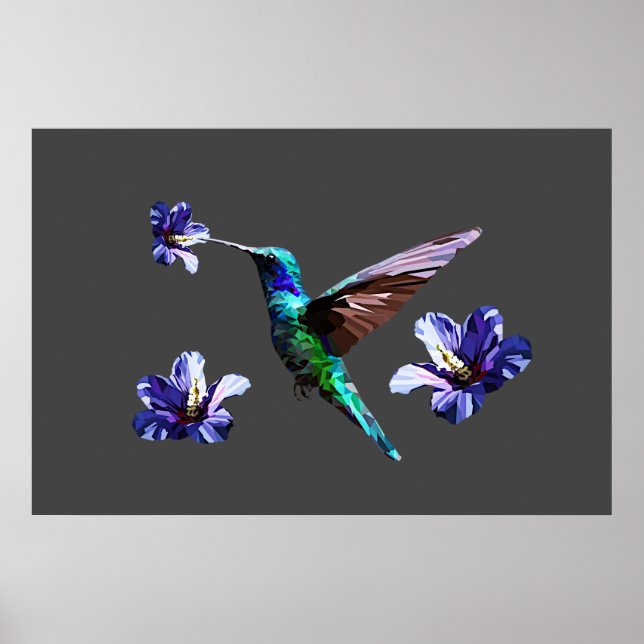 Póster Hummingbird Gray Gorgeous de Oxford/Poster de Hibi (Frente)