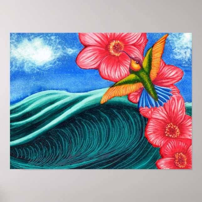 Póster Hummingbird OceanPrint, papel Poster (mate) (Frente)