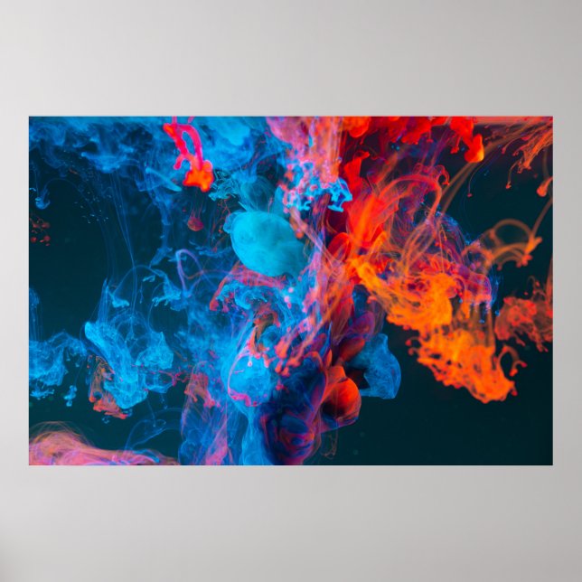 PÓSTER HUMO AZUL Y NARANJA (Frente)