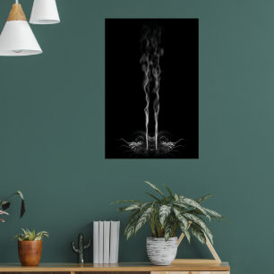 Póster Humo de dragón negro