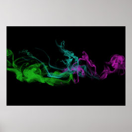 Póster Humo de Vape Abstract colorido