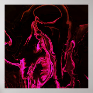 Póster Humo oscuro rojo inquietante de un amor lejano en