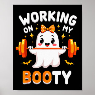 Póster Humor Boo Trabajando En Mi Trasero Gimnasio Fitnes