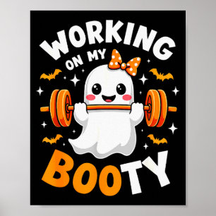 Póster Humor Boo Trabajando Mi Trasero Gimnasio Fitness H