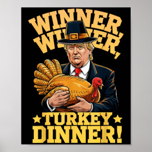 Póster Humor de acción de gracias Trump Turquía une adult