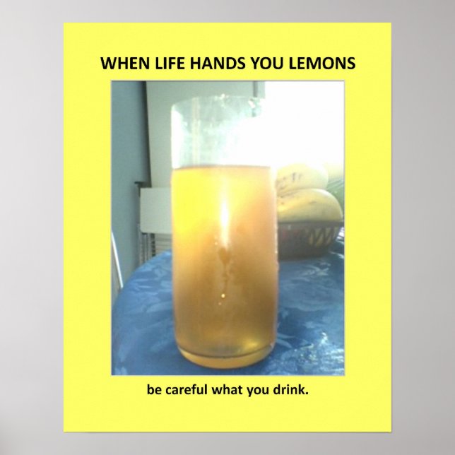 Póster Humor de baño con velo de advertencia divertida (Frente)