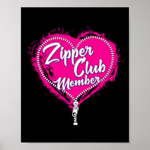 Póster Humor de Cirugía de Corazón Abierta Club de Zipper