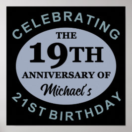 Póster Humor de cumpleaños 40 personalizado