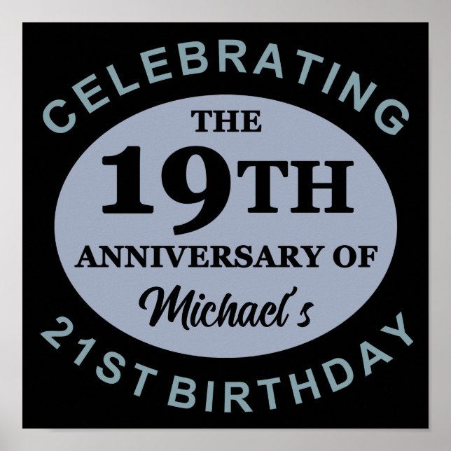 Póster Humor de cumpleaños 40 personalizado (Frente)