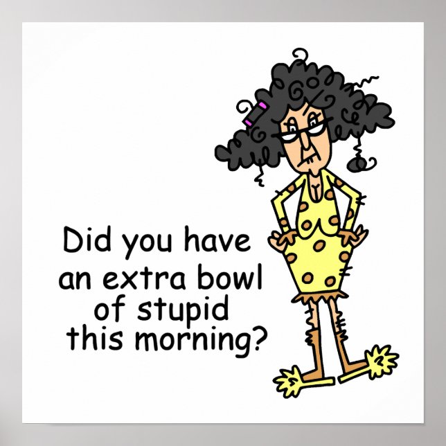Póster Humor de estupidez (Frente)