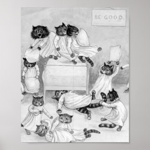 Póster Humor de gato de Louis Wain