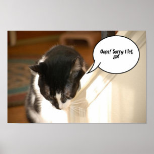 Póster Humor de gato de Tuxedo
