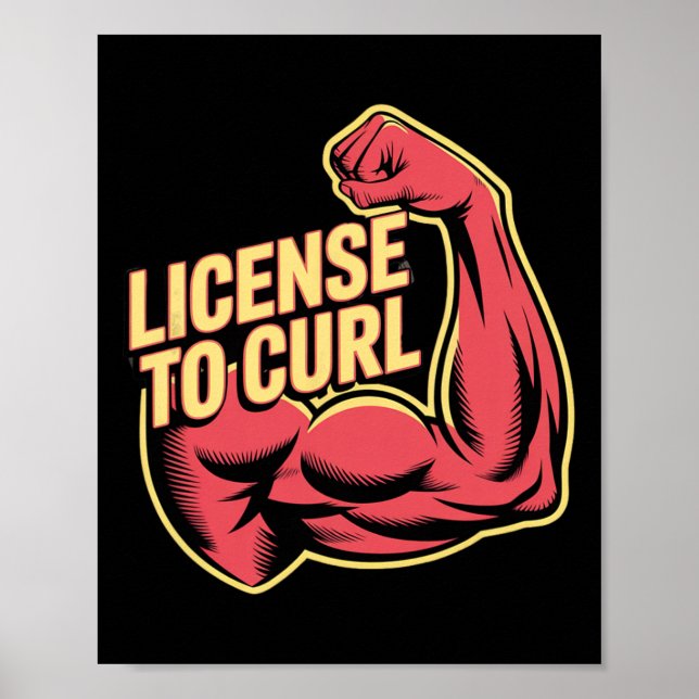 Póster Humor de gimnasia divertida motivacional biceps ob (Frente)