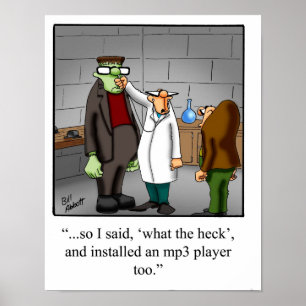 Póster Humor de Halloween Frankenstein Poster