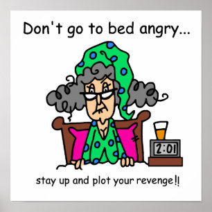 Póster Humor de la hora de acostarse