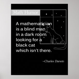 Póster Humor de la matemáticas de Charles Darwin