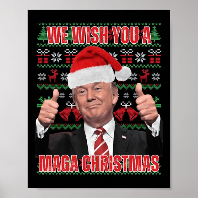 Póster Humor de Navidades de Santa Trump 2 (Frente)