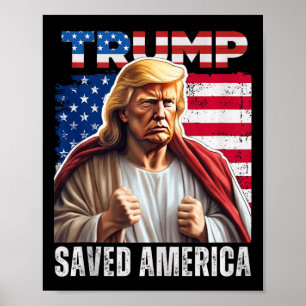 Póster Humor de Navidades de Santa Trump curioso tanque d