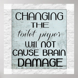 Póster humor de papel de baño