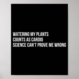 Póster Humor de plantas divertido cita sarcástica de jard