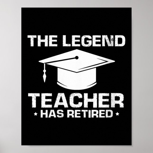 Póster Humor de retiro de educación de mentor legendario  (Frente)