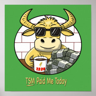 Póster Humor del mercado de valores de TSM de Taiwán Me p