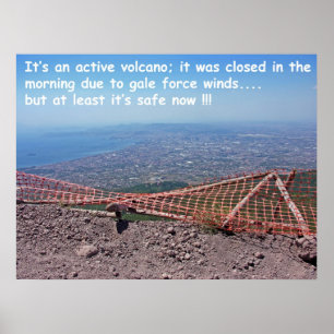 Póster Humor del volcán Vesubio