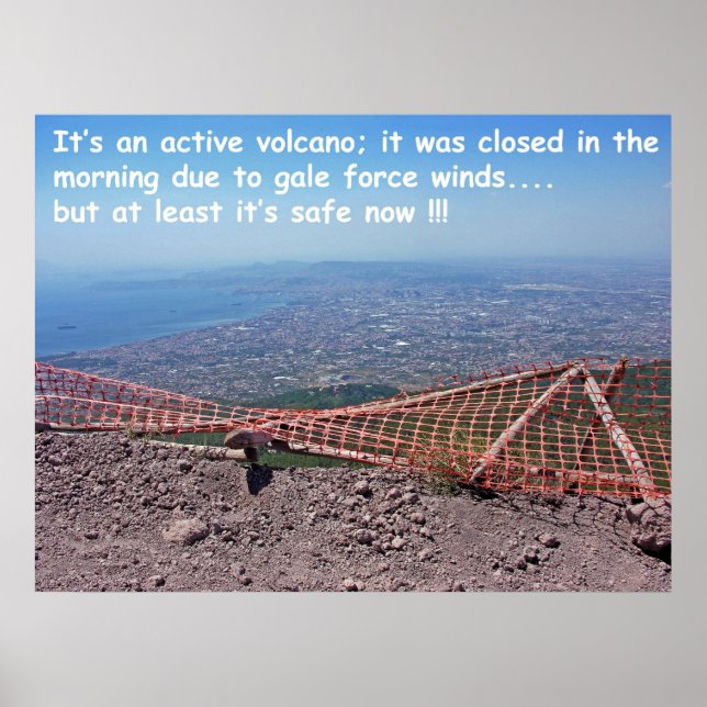 Póster Humor del volcán Vesubio (Frente)