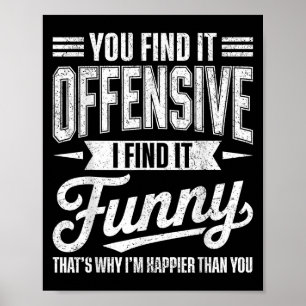 Póster Humor divertido adulto Sensación de felicidad ofen