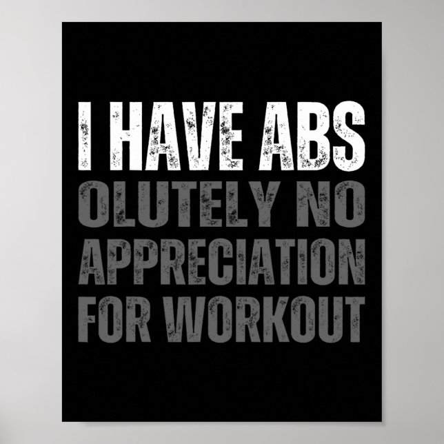 Póster Humor divertido de Abs (Frente)