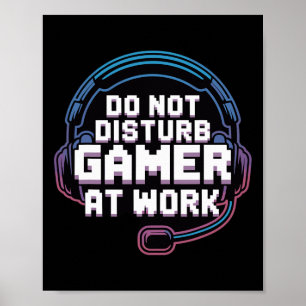 Póster Humor divertido de auriculares para juegos no alte