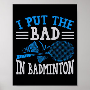 Póster Humor divertido de Badminton Frasco de Smash Birdi