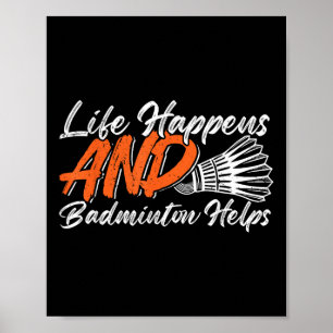 Póster Humor divertido de bádminton Smash Shuttle Birdie